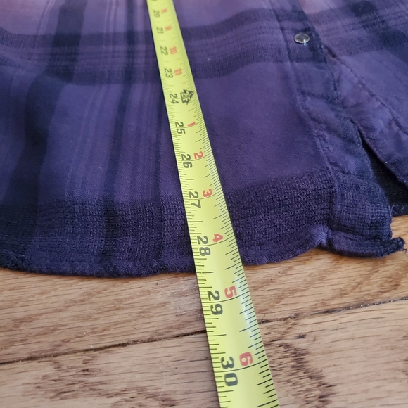 Knox Rose Customized Dyed Ombre Plaid Button Down Shirt - Picture 7 of 11